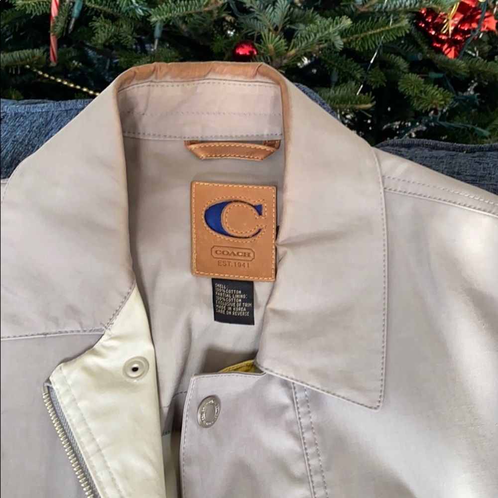 Coach rain trench coat men size L
